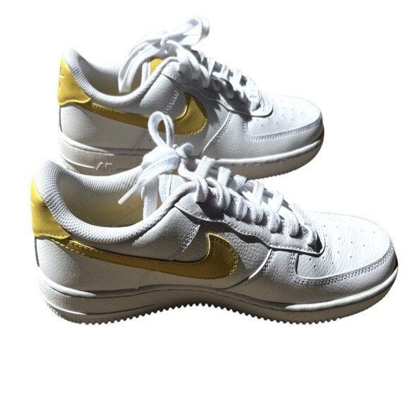 nike air force 1 07 grey gold womens
